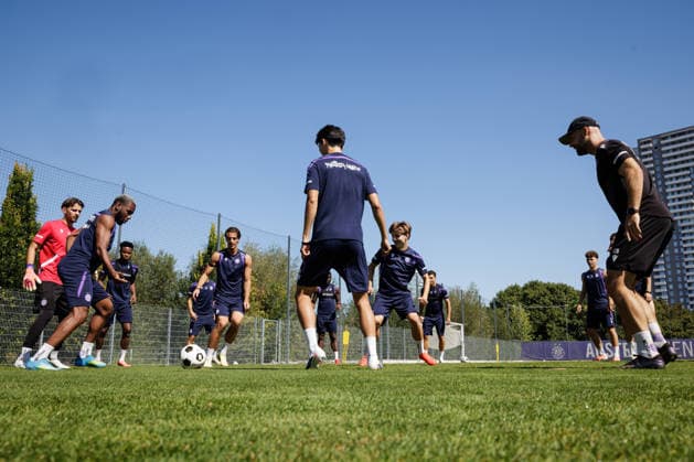 SOCCER - UEFA ECL, A.Wien vs Beita VIENNA,AUSTRIA,12.AUG.26 - SOCCER - UEFA Conference League, qualification, FK Austria Wien vs Beitar Jerusalem, preview, training A.Wien. Image shows the team of A.Wien.  GEPAxpictures xArminxRauthner
