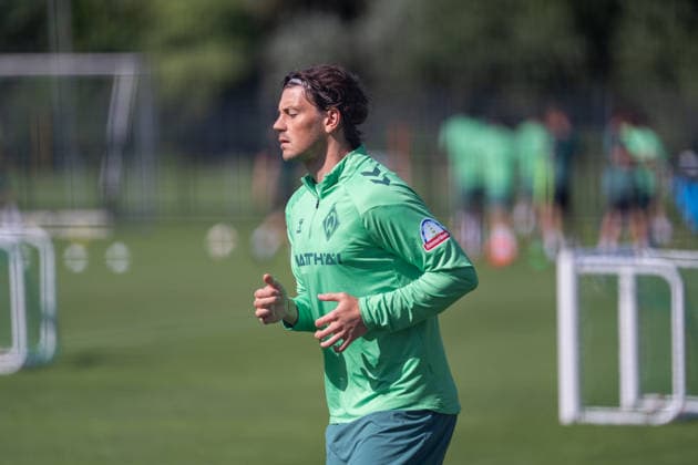 12.08.2026, GER Deutschland, Fussball, Saison 2026 2027, Trainingslager Werder Bremen, Tag 3. des Trainingslagers von SV Werder Bremen in Harsewinkel-Marienfeld, 2. Trainingseinheit des Tages Dawid Kownacki (SV Werder Bremen, 21) wieder im Training Harsewinkel-Marienfeld Hotel-Residence Klosterpforte Nordrhein-Westfalen (NRW) Deutschland *** August 12, 2026, GER Germany, Soccer, 2026–2027 Season, Werder Bremen Training Camp, Day 3 of SV Werder Bremen’s training camp in Harsewinkel Marienfeld, 2nd training session of the day: Dawid Kownacki (SV Werder Bremen), 21 back in training at the Hotel Residence Klosterpforte in Harsewinkel Marienfeld, North Rhine-Westphalia (NRW), Germany Copyright: xnordphotoxGmbHx xChristianxSchulzex