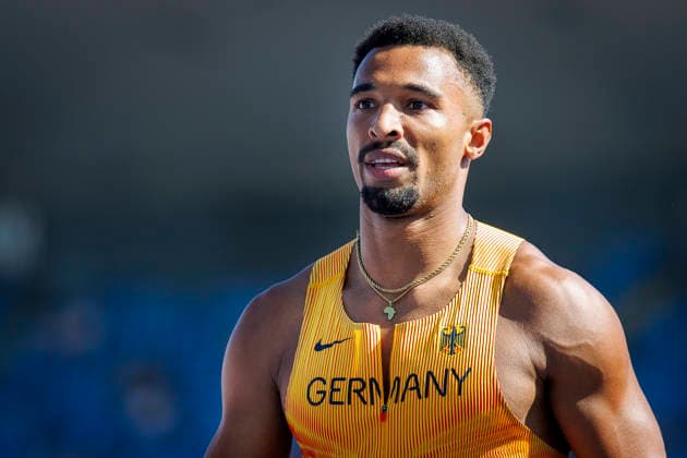 BIRMINGHAM, GREAT BRITAIN - AUGUST 12, 2026: Leo NEUGEBAUER (GER Germany) after in the 100m of the decathlon during the European Athletics Championships at Alexander Stadium on August 12, 2026 in Birmingham, Great Britain. Great Britain Copyright: xAxelxKohringx