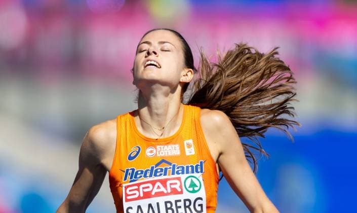 BIRMINGHAM - Eveline Saalberg in action in the 400 meters qualification during the third day of the European Athletics Championships. IRIS VAN DEN BROEK ANP xVIxANPxSportx xxANPxIVx 565314327 originalFilename: 565314327.jpg