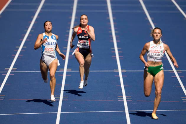 EM i friidrett utendors 2026 - Dag 3 Birmingham, England 20260812. Maren Bakke Amundsen i ovelsen 200 meter kvinner forsok under EM i friidrett 2026 pa Alexander Stadium i Birmingham onsdag. Foto: Beate Oma Dahle NTB Birmingham England EDITORIAL USE ONLY. RESTRICTED USE FOR BETTING COMPANIES Ref:_SPOszG0q93c51c.jpg *** 2026 European Outdoor Athletics Championships, Day 3, Birmingham, England 20260812 Maren Bakke Amundsen in the women’s 200-meter preliminary heat during the 2026 European Athletics Championships at Alexander Stadium in Birmingham on Wednesday. Photo: Beate Oma Dahle, NTB, Birmingham, England. EDITORIAL USE ONLY. RESTRICTED USE FOR BETTING. COMCOMPANIES  Copyright: xBeatexOmaxDahlex xNTBx