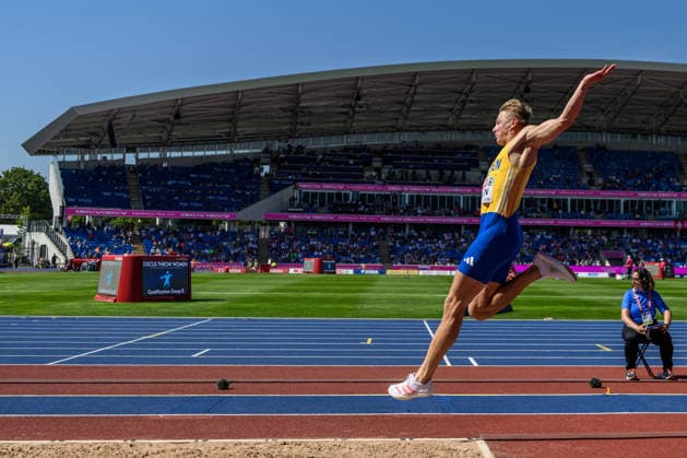 260812 Emil Uhlin of Sweden competes in men s decathlon long jump during day 3 of the 2026 European Athletics Championships on August 12, 2026 in Birmingham. Photo: Mathias Bergeld BILDBYRAN kod MB MT1066 friidrott athletics friidrett friidrotts-em em friidretts-em 2026 european athletics championships 3 bbeng decathon tikamp tiokamp sweden sverige *** August 12, 2026: Emil Uhlin of Sweden competes in the men’s decathlon long jump during Day 3 of the 2026 European Athletics Championships on August 12, 2026 in Birmingham. Photo by Mathias Bergeld, BILDBYRAN, code MB MT1066. track and field, athletics, friidrett, friidrotts EM, 2026 European Athletics Championships, Day 3, decathlon, Sweden  Copyright: MATHIASxBERGELD BB260812MB036