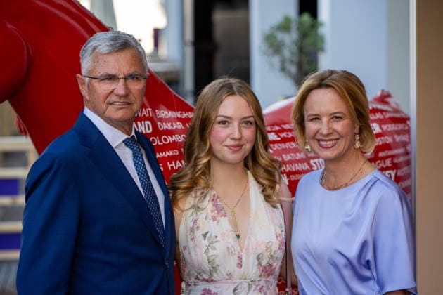Otto Becker mit Frau Julia und Tochter Media Night während der FEI World Championships Aachen 2026, 11.08.2026 FEI World Championships Aachen 2026, Media Night, 11.08.2026 Aachen *** Otto Becker with his wife Julia and daughter at Media Night during the 2026 FEI World Championships in Aachen, August 11, 2026; 2026 FEI World Championships in Aachen, Media Night, August 11, 2026; Aachen Copyright: xEibner-Pressefoto J.xDerondeaux EP_JDU