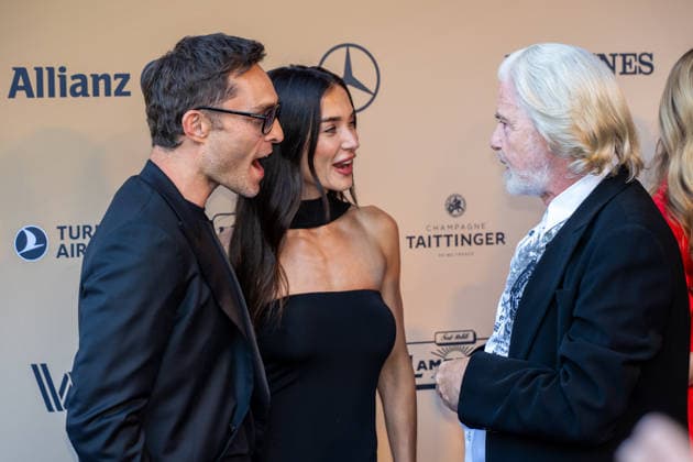 Ed Westwick und Amy Jackson im Gespraech mit Lambertz-Inhaber Dr. Hermann Bühlbecker Media Night während der FEI World Championships Aachen 2026, 11.08.2026 FEI World Championships Aachen 2026, Media Night, 11.08.2026 Aachen *** Ed Westwick and Amy Jackson in conversation with Lambertz owner Dr. Hermann Bühlbecker at Media Night during the FEI World Championships Aachen 2026, August 11, 2026 FEI World Championships Aachen 2026, Media Night, August 11, 2026, Aachen Copyright: xEibner-Pressefoto J.xDerondeaux EP_JDU