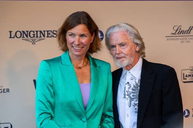 Lambertz-Inhaber Dr. Hermann Bühlbecker und ALRV-Praesidentin Stefanie Peters Media Night während der FEI World Championships Aachen 2026, 11.08.2026 FEI World Championships Aachen 2026, Media Night, 11.08.2026 Aachen *** Lambertz Owner Dr. Hermann Bühlbecker and ALRV President Stefanie Peters at Media Night during the FEI World Championships Aachen 2026, August 11, 2026 FEI World Championships Aachen 2026, Media Night, August 11, 2026, Aachen Copyright: xEibner-Pressefoto J.xDerondeaux EP_JDU