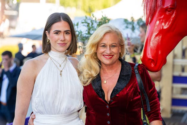 Angelica Camm-Daum mit Nichte Media Night während der FEI World Championships Aachen 2026, 11.08.2026 FEI World Championships Aachen 2026, Media Night, 11.08.2026 Aachen *** Angelica Camm Daum with her niece at Media Night during the 2026 FEI World Championships in Aachen, August 11, 2026; 2026 FEI World Championships in Aachen, Media Night, August 11, 2026; Aachen Copyright: xEibner-Pressefoto J.xDerondeaux EP_JDU