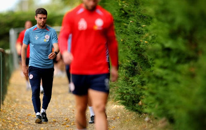 Shelbourne Squad Training & press conference, PK, Pressekonferenz AUL Complex, Dublin 12 8 2026 Manager John Russell John Russell 12 8 2026  Copyright: xx RB1_8275