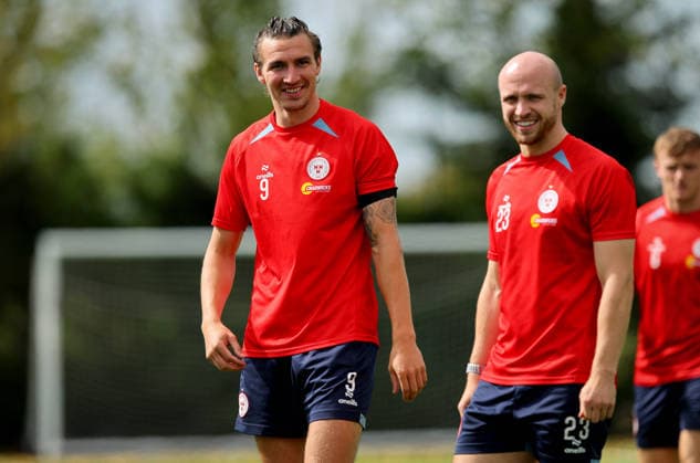 Shelbourne Squad Training & press conference, PK, Pressekonferenz AUL Complex, Dublin 12 8 2026 Sean Boyd and Kerr McInroy Sean Boyd and Kerr McInroy 12 8 2026  Copyright: xx RB1_9472