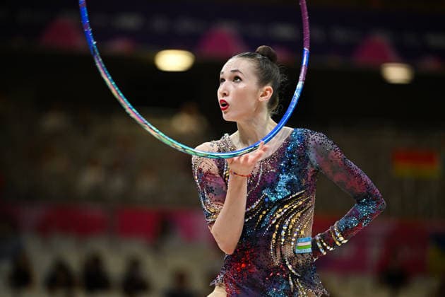 Takhmina Ikromova (Uzbekistan) Weltmeisterschaften Rhythmische Sportgymnastik - Qualifikation Einzel 12.08.2026 Weltmeisterschaften Rhythmische Sportgymnastik - Qualifikation Einzel 12.08.2026, 12.08.2026 Frankfurt *** Takhmina Ikromova Uzbekistan Rhythmic Gymnastics World Championships Individual Qualification August 12, 2026 Rhythmic Gymnastics World Championships Individual Qualification August 12, 2026, August 12, 2026 Frankfurt Copyright: xEibner-Pressefoto xHoepnerx EP_PHR
