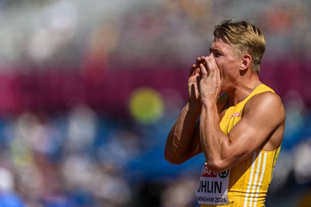 260812 Emil Uhlin of Sweden competes in men s decathlon long jump during day 3 of the 2026 European Athletics Championships on August 12, 2026 in Birmingham. Photo: Mathias Bergeld BILDBYRAN kod MB MT1066 friidrott athletics friidrett friidrotts-em em friidretts-em 2026 european athletics championships 3 bbeng decathon tikamp tiokamp sweden sverige *** August 12, 2026: Emil Uhlin of Sweden competes in the men’s decathlon long jump during Day 3 of the 2026 European Athletics Championships on August 12, 2026 in Birmingham. Photo by Mathias Bergeld, BILDBYRAN, code MB MT1066. track and field, athletics, friidrett, friidrotts EM, 2026 European Athletics Championships, Day 3, decathlon, Sweden  Copyright: MATHIASxBERGELD BB260812MB045