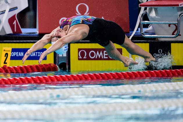 260812 Fanny Teijonsalo of Finland competes in women™s 50 meters backstroke swimming heats during day 13 of the 2026 European Aquatics Championships on August 12, 2026 in Saint-Denis. Photo: Joel Marklund BILDBYRAN kod JM JM0840 bbeng simning swimming svomming 2026 european aquatics championships em dam *** August 12, 2026: Fanny Teijonsalo of Finland competes in the women’s 50-meter backstroke heats on Day 13 of the 2026 European Aquatics Championships in Saint Denis. 2026 in Saint-Denis. Photo by Joel Marklund. BILDBYRAN code JM JM0840 bbeng swimming 2026 European Aquatics Championships women’s  Copyright: JOELxMARKLUND BB260812JM074