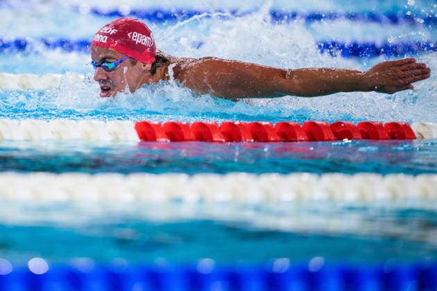 260812 Noe Ponti of Switzerland competes in men™s 100 meters butterfly swimming heats during day 13 of the 2026 European Aquatics Championships on August 12, 2026 in Saint-Denis. Photo: Joel Marklund BILDBYRAN kod JM JM0840 bbeng simning swimming svomming 2026 european aquatics championships em *** August 12, 2026: Noe Ponti of Switzerland competes in the men’s 100-meter butterfly swimming heats during Day 13 of the 2026 European Aquatics Championships on August 12, 2026 in Saint Denis. Photo by Joel Marklund. BILDBYRAN code JM JM0840 bbeng swimming 2026 European Aquatics Championships EM  Copyright: JOELxMARKLUND BB260812JM072
