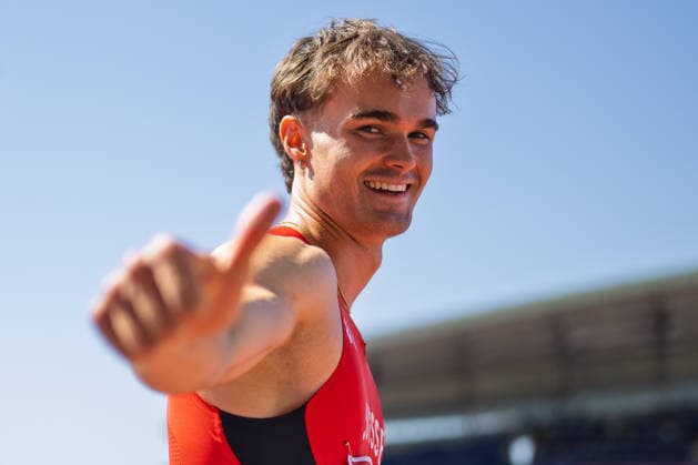 BIRMINGHAM, UNITED KINGDOM - AUGUST 12: Andrin Huber of Switzerland competes in the Men s Decathlon during the European Athletics Championships at Alexander Stadium on August 12, 2026 in Birmingham, United Kingdom. England United Kingdom Copyright: xBEAUTIFULxSPORTS TobiasxLacknerx