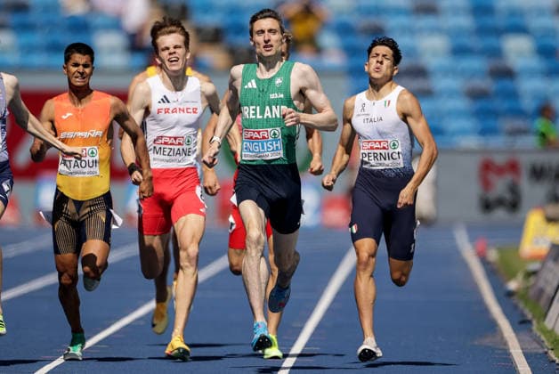 2026 European Athletics Championships, Alexander Stadium, Birmingham, England 12 8 2026 Men™s 800 Meter Semi Finals Ireland™s Mark English on his way to finishing first and setting a championship record Mark English on his way to finishing first and setting a championship record 12 8 2026  Copyright: xx 0U6A9283_2