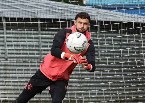 Mason Munn training ahead of tomorrow s Europa League qualifying match against Jagiellonia Bialystok. Rangers Training - The Rangers Training Centre, Glasgow, Lanarkshire, Scotland, UK - 12 Aug 2026Glasgow The Rangers Training Centre Lanarkshire United Kingdom  Copyright: xO Rourke RangersxFC Shutterstockx 17066919bk