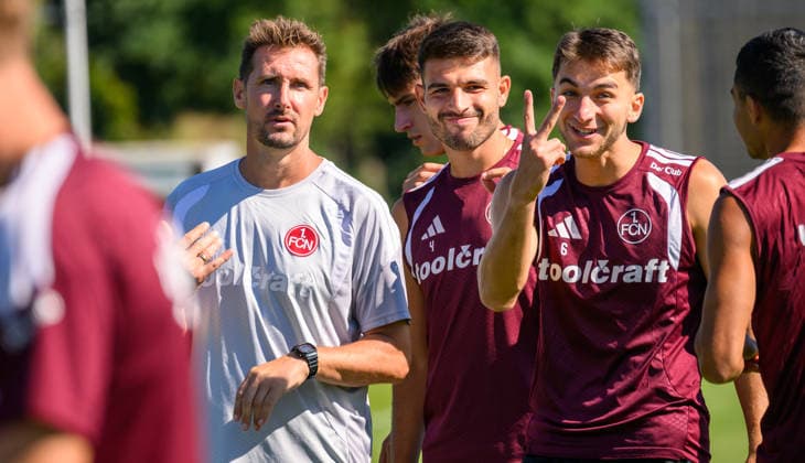12.08.2026 - Fussball - 2. Fussball - Bundesliga - Saison 2026 2027 - 1. FC Nürnberg Nuernberg FCN ( Club ) - Training - Sportfoto Zink - xwoxzix - Miroslav Miro Klose ( Trainer 1. FC Nürnberg FCN ) Alexios Kalogeropoulos (4, 1. FC Nürnberg FCN ) Adam Markhiev (6, 1. FC Nürnberg FCN ) - 2 Sekunden *** August 12, 2026 Soccer 2 Soccer Bundesliga 2026–2027 Season 1 FC Nuremberg Nuremberg FCN Club Training Sports Photo Zink xwoxzix Miroslav Miro Klose Coach 1 FC Nuremberg FCN Alexios Kalogeropoulos 4, 1 FC Nuremberg FCN Adam Markhiev 6, 1 FC Nuremberg FCN 2 seconds