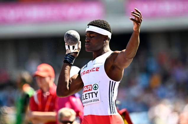 European Athletics Championships Birmingham 2026 - day 3 BIRMINGHAM, ENGLAND - AUGUST 12 : Gletty Makenson (FRA) in action during the Shot Put Decathlon in action during the Decathlon on day 3 of the Birmingham 2026 European Athletics Championships on August 12, 2026 in Birmingham, England, 12 08 2026 Birmingham ENGLAND  Copyright: xTomasxSiskx