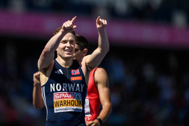 260812 Karsten Warholm of Norway celebrates after competing in men s heptathlon 400 meter hurdles semi final during day 3 of the 2026 European Athletics Championships on August 12, 2026 in Birmingham. Photo: Maxim Thore BILDBYRAN kod MT MT1066 friidrott athletics friidrett friidrotts-em em friidretts-em 2026 european athletics championships 3 bbeng norge norway hurdles hekk häck jubel *** 260812 Karsten Warholm of Norway celebrates after competing in the men’s heptathlon 400-meter hurdles semifinal on Day 3 of the 2026 European Athletics Championships on August 12, 2026 in Birmingham. Photo by Maxim Thore. BILDBYRAN code MT MT1066 track and field athletics friidrett friidrotts em em friidretts em 2026 European Athletics Championships 3 bbeng Norway hurdles hekk häck celebration  Copyright: MAXIMxTHORE BB260812MT089