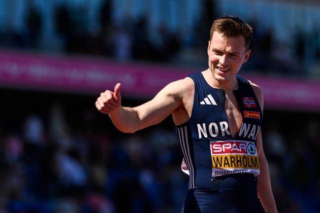 260812 Karsten Warholm of Norway celebrates after competing in men s heptathlon 400 meter hurdles semi final during day 3 of the 2026 European Athletics Championships on August 12, 2026 in Birmingham. Photo: Maxim Thore BILDBYRAN kod MT MT1066 friidrott athletics friidrett friidrotts-em em friidretts-em 2026 european athletics championships 3 bbeng norge norway hurdles hekk häck jubel *** 260812 Karsten Warholm of Norway celebrates after competing in the men’s heptathlon 400-meter hurdles semifinal on Day 3 of the 2026 European Athletics Championships on August 12, 2026 in Birmingham. Photo by Maxim Thore. BILDBYRAN code MT MT1066. track and field, athletics, friidrett, friidrotts EM, 2026 European Athletics Championships, 3, BBENG, Norway, hurdles, celebration  Copyright: MAXIMxTHORE BB260812MT093