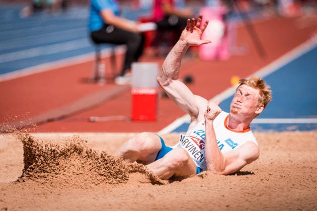 European Athletics Championships in Birmingham, United Kingdom, August 12, 2026, the decathlon long jump. Tomas Jarvinen of Czech Republic. (CTKxPhoto JaroslavxSvoboda) CTKPhotoP2026081204231  CTKPhotoP2026081204231