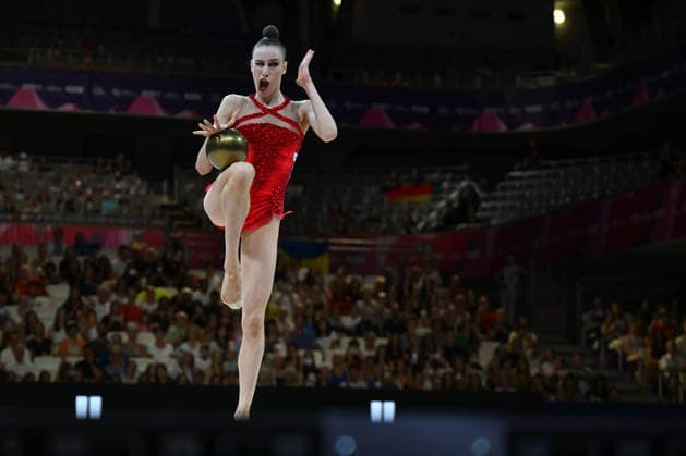 IPA87417459 - Darja VARFOLOMEEV (GER) performing her ball routine during the 42nd Rhythmic gymnastics, Rhythmische Sportgymnastik, RSG World Championships in Frankfurt am Main, Germany, on August 12, 2026  Copyright: xFilippoxTomasi IPAxSportx xx 87417459