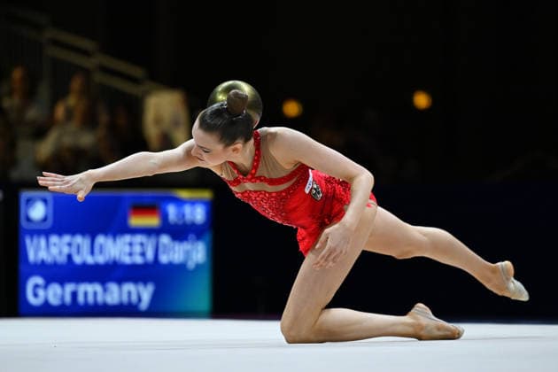 IPA87417466 - Darja VARFOLOMEEV (GER) performing her ball routine during the 42nd Rhythmic gymnastics, Rhythmische Sportgymnastik, RSG World Championships in Frankfurt am Main, Germany, on August 12, 2026  Copyright: xFilippoxTomasi IPAxSportx xx 87417466