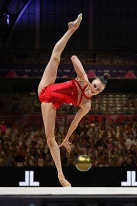 IPA87417467 - Darja VARFOLOMEEV (GER) performing her ball routine during the 42nd Rhythmic gymnastics, Rhythmische Sportgymnastik, RSG World Championships in Frankfurt am Main, Germany, on August 12, 2026  Copyright: xFilippoxTomasi IPAxSportx xx 87417467