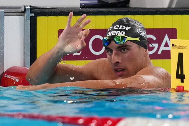 Carlos D Ambrosio from Italy at the Swimming European Aquatics Championships Paris 2026, Paris, August 12, 2026 .  Copyright: xGianxMattiaxD Alberto LaPressex