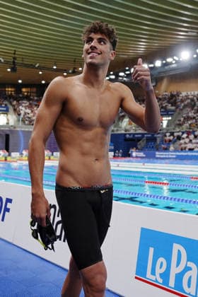 Carlos D Ambrosio from Italy at the Swimming European Aquatics Championships Paris 2026, Paris, August 12, 2026 .  Copyright: xGianxMattiaxD Alberto LaPressex