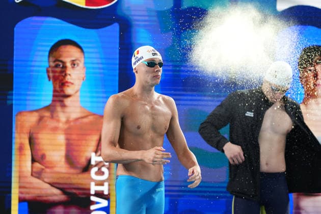 David Popovici from Romania at the Swimming European Aquatics Championships Paris 2026, Paris, August 12, 2026 .  Copyright: xGianxMattiaxD Alberto LaPressex