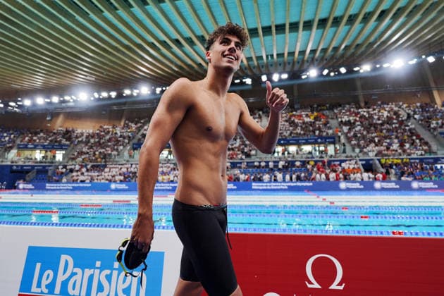 Carlos D Ambrosio from Italy at the Swimming European Aquatics Championships Paris 2026, Paris, August 12, 2026 .  Copyright: xGianxMattiaxD Alberto LaPressex