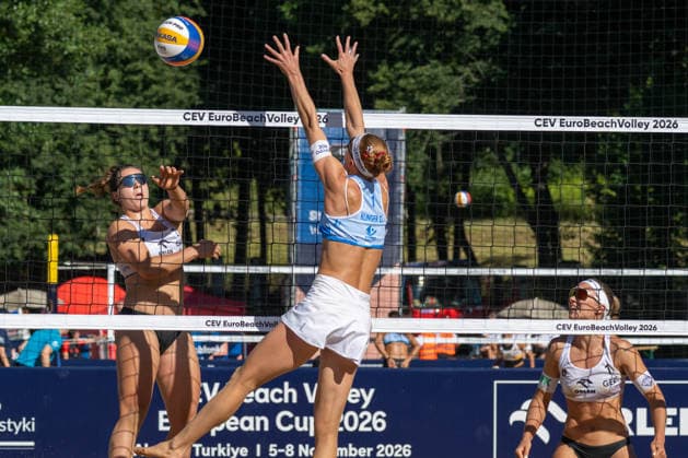 STARE JABLONKI, POLEN - AUGUST 12: Anna-Lena Grüne (Player 2, GER) during the European Championships Beach volleyball, Beachvolleyball at Stare Jablonki on August 12, 2026 in Stare Jablonki, Polen. Polen Copyright: xPeterxWeberx