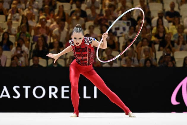 OTHER - Gymnastics - 42nd Rhythmic gymnastics, Rhythmische Sportgymnastik, RSG World Championships Photo by IPA ABACAPRESS.COM87418037 - ONOFRIICHUK Taisiia (UKR) performed during the 42nd Rhythmic Gymnastics World Championships in Frankfurt am Main, Germany, on August 12, 2026 Frankfurt am Main Germany  Copyright: xIPAxSport ABACAx