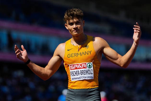 BIRMINGHAM, UNITED KINGDOM - AUGUST 12: Owe Fischer-Breiholz of Germany competes in the Men s 400m Hurdles during the European Athletics Championships at Alexander Stadium on August 12, 2026 in Birmingham, United Kingdom. England United Kingdom Copyright: xBEAUTIFULxSPORTS TobiasxLacknerx