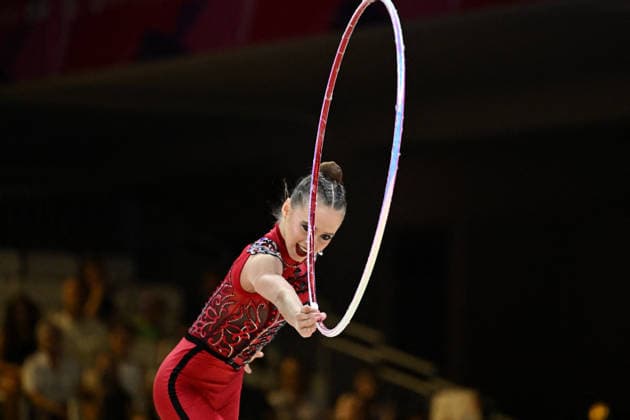 OTHER - Gymnastics - 42nd Rhythmic gymnastics, Rhythmische Sportgymnastik, RSG World Championships Photo by IPA ABACAPRESS.COM87418040 - ONOFRIICHUK Taisiia (UKR) performed during the 42nd Rhythmic Gymnastics World Championships in Frankfurt am Main, Germany, on August 12, 2026 Frankfurt am Main Germany  Copyright: xIPAxSport ABACAx