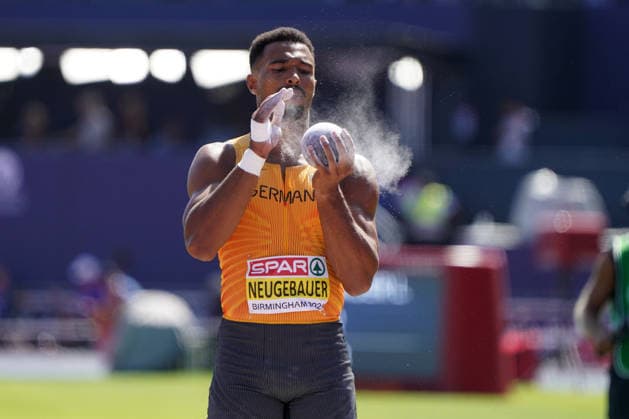 Birmingham , Leichtathletik, Athletics, Track and Field, EAA, Leichtathletik EM Birmingham 2026 European Championships birmingham 2026 , 10.08-17.08.2026, Alexander Stadium Birmingham, Grossbritannien , Decathlon, Zehnkampf, Kugelstossen Leo Neugebauer Deutschland, Germany GER Copyright Gladys Chai von der Laage *** Birmingham, Track and Field, Athletics, EAA, 2026 European Athletics Championships in Birmingham, 10 08 17–08 20 26, Alexander Stadium, Birmingham, United Kingdom, Decathlon, Shot Put, Leo Neugebauer, Germany (GER), Copyright Gladys Chai von der Laage