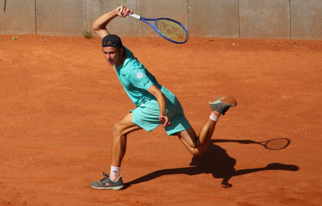 Tennisturnier Ladies & Gents Cup am Hamburger Rothenbaum: Niels McDonald (Deutschland). *** Ladies Gents Cup Tennis Tournament at Rothenbaum in Hamburg, Niels McDonald, Germany