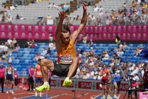Birmingham , Leichtathletik, Athletics, Track and Field, EAA, Leichtathletik EM Birmingham 2026 European Championships birmingham 2026 , 10.08-17.08.2026, Alexander Stadium Birmingham, Grossbritannien , Decathlon, Zehnkampf, Weitsprung Amateus Gräber Deutschland Copyright Gladys Chai von der Laage *** Birmingham, Track and Field, Athletics, EAA, 2026 European Athletics Championships in Birmingham, August 10–17, 2026, Alexander Stadium, Birmingham, United Kingdom, Decathlon, Long Jump, Amateus Gräber, Germany, Copyright Gladys Chai von der Laage