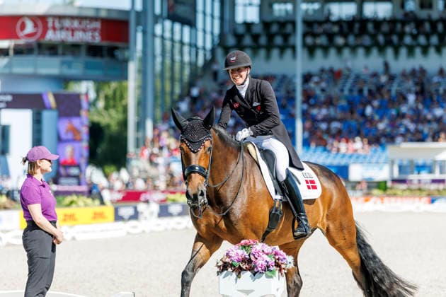 AACHEN - FEI World Championships 2026, AACHEN - FEI World Championships 2026 LAUDRUP-DUFOUR Cathrine (DEN), Mount St John Freestyle FEI Dressage World Championship, WM, Weltmeisterschaft Grand Prix de Dressage Team Finale & Einzelqualifikation Lambertz-Preis Aachen, Reitstadion Soers 12. August 2026 - *** 2026 FEI World Championships in Aachen, Aachen FEI World Championships 2026, Cathrine Laudrup Dufour (DEN), Mount St. John, Freestyle, FEI Dressage World Championship, Grand Prix de Dressage, Team Final, Individual Qualification, Lambertz Prize Aachen, Soers Equestrian Stadium, August 12, 2026
