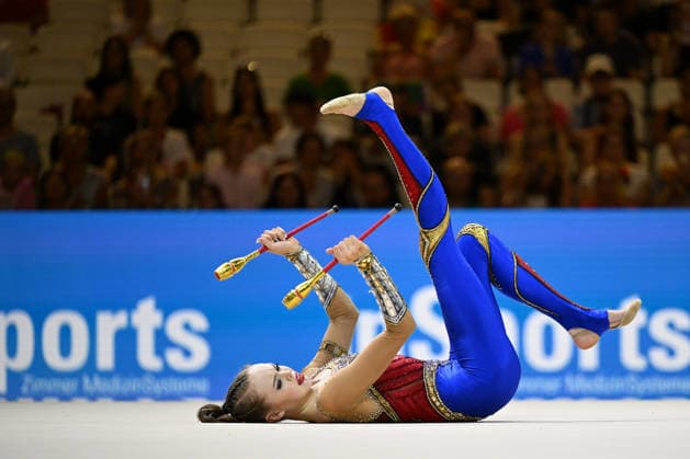 IPA87419759 - Vera Tugolukova (CYP) in the cubs category at the 42nd Rhythmic gymnastics, Rhythmische Sportgymnastik, RSG World Championships, held in Frankfurt am Main, Germany, on August 12, 2026  Copyright: xFilippoxTomasi IPAxSportx xx 87419759