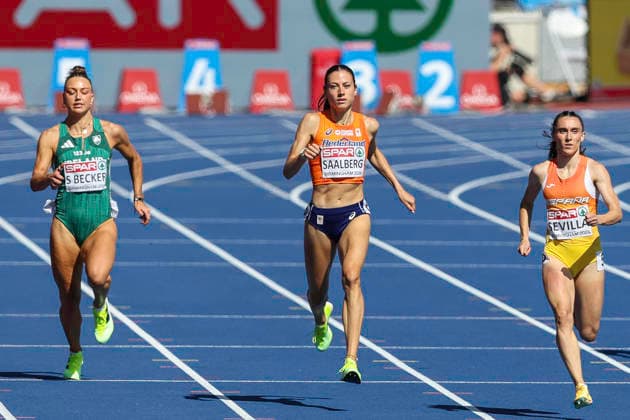 27th European Athletics Championships - Birmingham 2026: Day Three Ireland s Sophie Becker (left) chases after Netherlands Eveline Saalberg and Spain s Paula Sevilla during Day Three of the 2026 European Athletics Championships at the Alexander Stadium, Perry Bar, Birmingham, England. Perry Bar Birmingham United Kingdom  Copyright: xMIxNewsx originalFilename:fletcher-european260812_npEzm.jpg