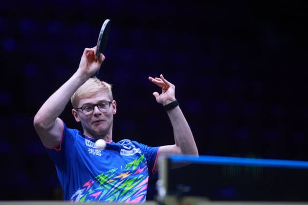 2026 WTT Europe Smash - Sweden - Main Draw - 12 August 2026 - Day 3 Felix Lebrun of France competes against Eduard Ionescu of Romania during the Men s Singles Round of 64 at the 2026 Europe Smash at the Malmo Arena in Malmo, Sweden, on August 11, 2026. Malmo Sweden  Copyright: xRemyxGrosx originalFilename:gros-europesm260812_npaxI.jpg