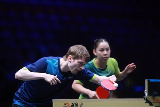 2026 WTT Europe Smash - Sweden - Main Draw - 12 August 2026 - Day 3 Anders Lind of Denmark and Anna Hursey of Wales compete against Shin Yubin and Lim Jionghoon of South Korea during the Mixed Doubles Round of 16 at the 2026 Europe Smash at the Malmo Arena in Malmo, Sweden, on August 11, 2026. Malmo Sweden  Copyright: xRemyxGrosx originalFilename:gros-europesm260812_npfXQ.jpg