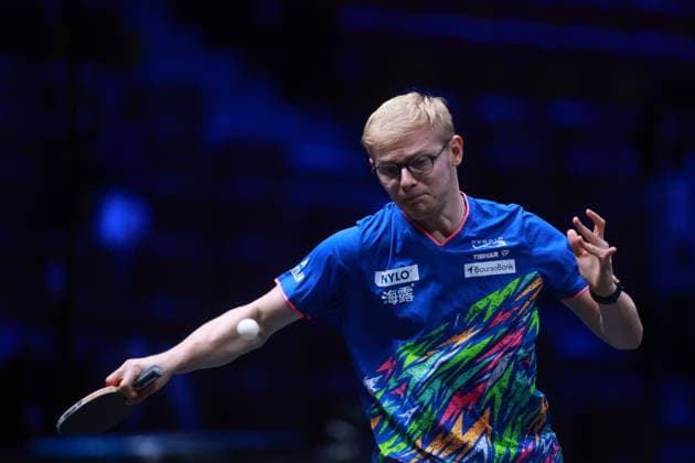 2026 WTT Europe Smash - Sweden - Main Draw - 12 August 2026 - Day 3 Felix Lebrun of France competes against Eduard Ionescu of Romania during the Men s Singles Round of 64 at the 2026 Europe Smash at the Malmo Arena in Malmo, Sweden, on August 11, 2026. Malmo Sweden  Copyright: xRemyxGrosx originalFilename:gros-europesm260812_npdfz.jpg