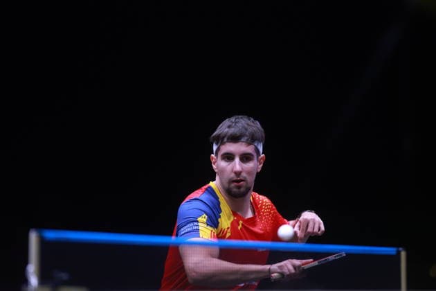 2026 WTT Europe Smash - Sweden - Main Draw - 12 August 2026 - Day 3 Eduard Ionescu of Romania competes against Felix Lebrun of France during the Men s Singles - Round of 64 at the 2026 Europe Smash at the Malmo Arena in Malmo, Sweden, on August 11, 2026. Malmo Sweden  Copyright: xRemyxGrosx originalFilename:gros-europesm260812_npu7e.jpg