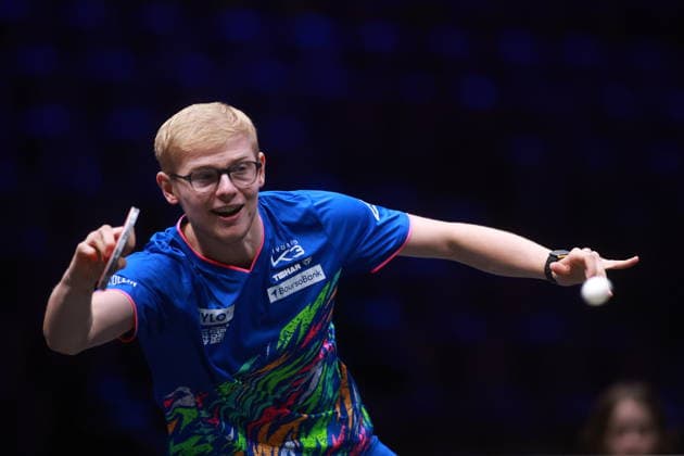 2026 WTT Europe Smash - Sweden - Main Draw - 12 August 2026 - Day 3 Felix Lebrun of France competes against Eduard Ionescu of Romania during the Men s Singles Round of 64 at the 2026 Europe Smash at the Malmo Arena in Malmo, Sweden, on August 11, 2026. Malmo Sweden  Copyright: xRemyxGrosx originalFilename:gros-europesm260812_npYes.jpg