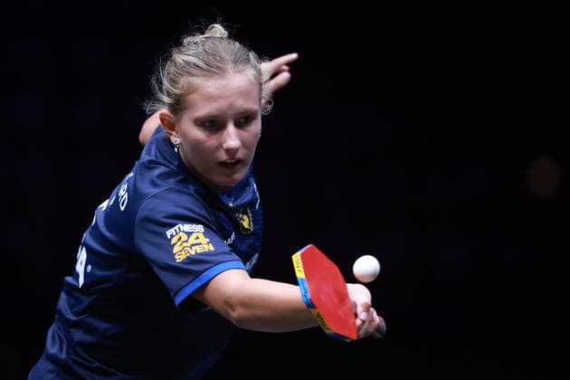 2026 WTT Europe Smash - Sweden - Main Draw - 12 August 2026 - Day 3 Siri Benjegard of Sweden competes against Wang Yidi of China during the Women s Singles - Round of 64 at the 2026 Europe Smash at the Malmo Arena in Malmo, Sweden, on August 11, 2026. Malmo Sweden  Copyright: xRemyxGrosx originalFilename:gros-europesm260812_npqb4.jpg