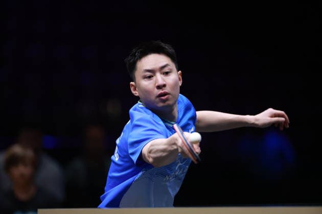 2026 WTT Europe Smash - Sweden - Main Draw - 12 August 2026 - Day 3 Fang Bo of Kazakhstan competes against Kanak Jha of the United States during the Men s Singles Round of 64 at the 2026 Europe Smash at the Malmo Arena in Malmo, Sweden, on August 11, 2026. Malmo Sweden  Copyright: xRemyxGrosx originalFilename:gros-europesm260812_npQtK.jpg