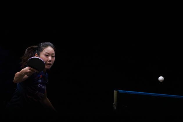 2026 WTT Europe Smash - Sweden - Main Draw - 12 August 2026 - Day 3 Lily Zhang of the United States competes against Manika Batra of India during the Women s Singles Round of 64 at the 2026 Europe Smash at the Malmo Arena in Malmo, Sweden, on August 11, 2026. Malmo Sweden  Copyright: xRemyxGrosx originalFilename:gros-europesm260812_npWA8.jpg