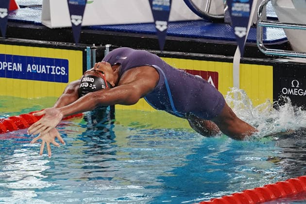 Sara Curtis from ItalyÃ¹ 50 back at the Swimming European Aquatics Championships Paris 2026, Paris, August 12, 2026 .  Copyright: xGianxMattiaxD Alberto LaPressex